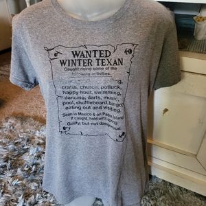 Humorous Grey w/Black Print Tee (No tag) Wmn Fits S/M